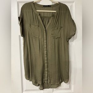 Women’s Semi Sheer Olive Tunic